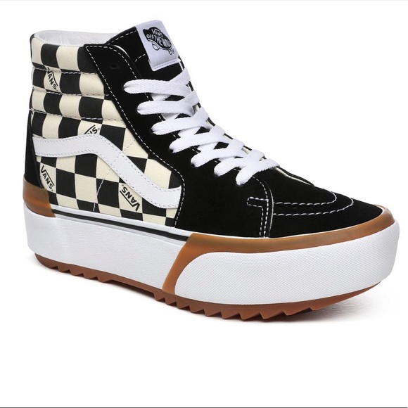 vans sk8 hi stacked checkerboard